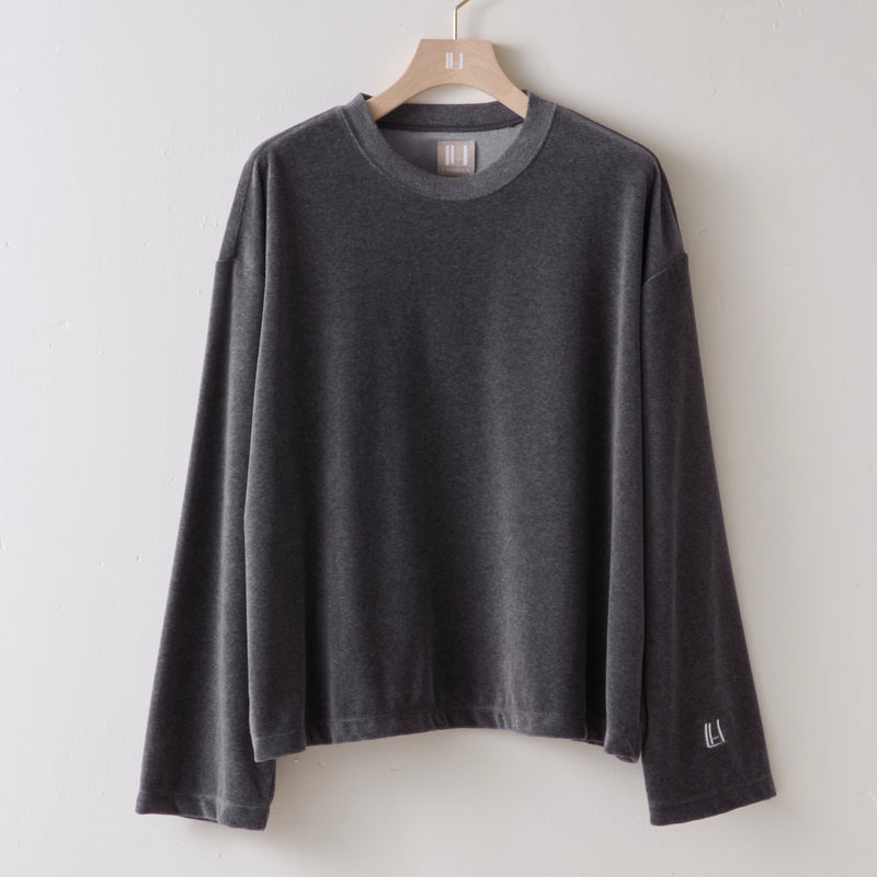 MAROON LOUNGE TOP (charcoal gray)