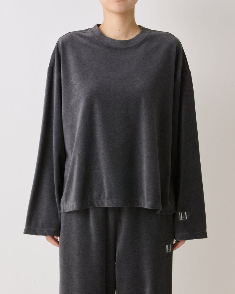 MAROON LOUNGE TOP (charcoal gray)