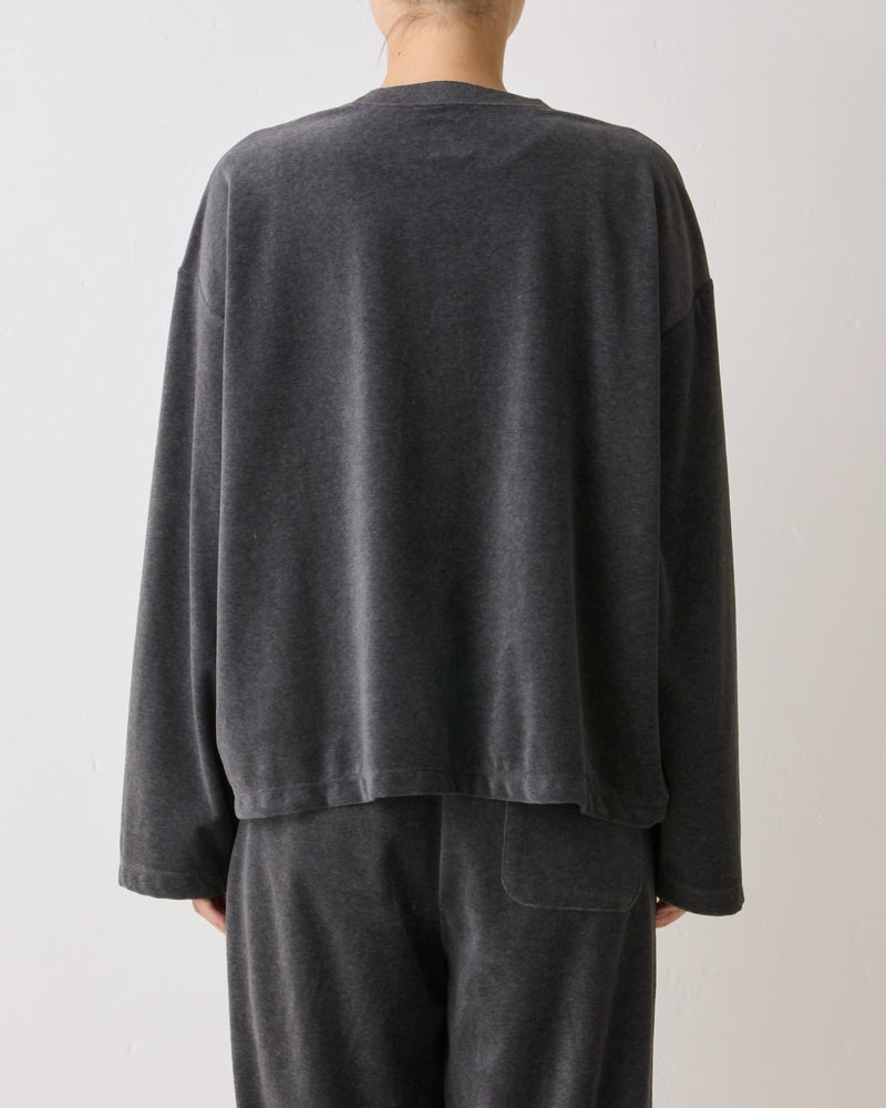 MAROON LOUNGE TOP (charcoal gray)